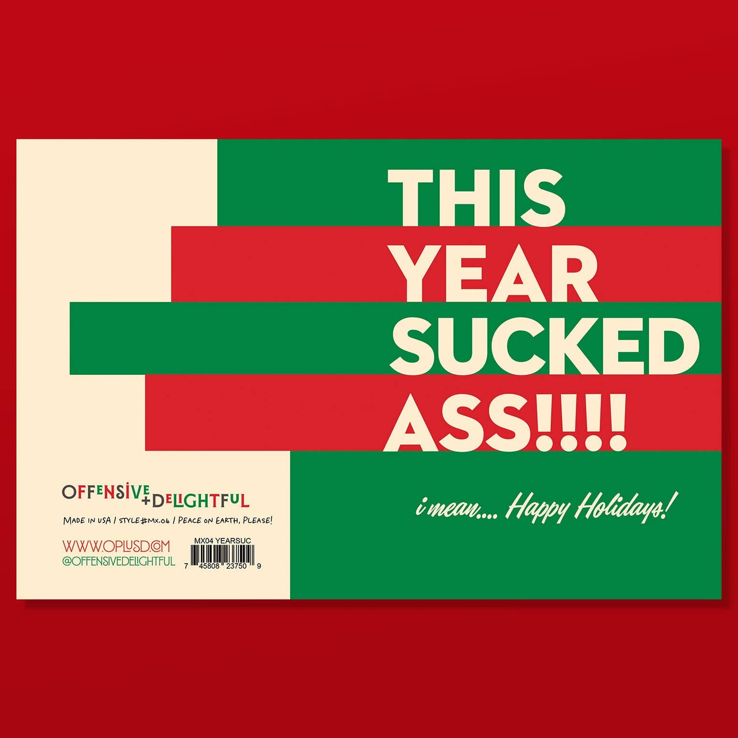 THIS YEAR SUCKED! holiday card