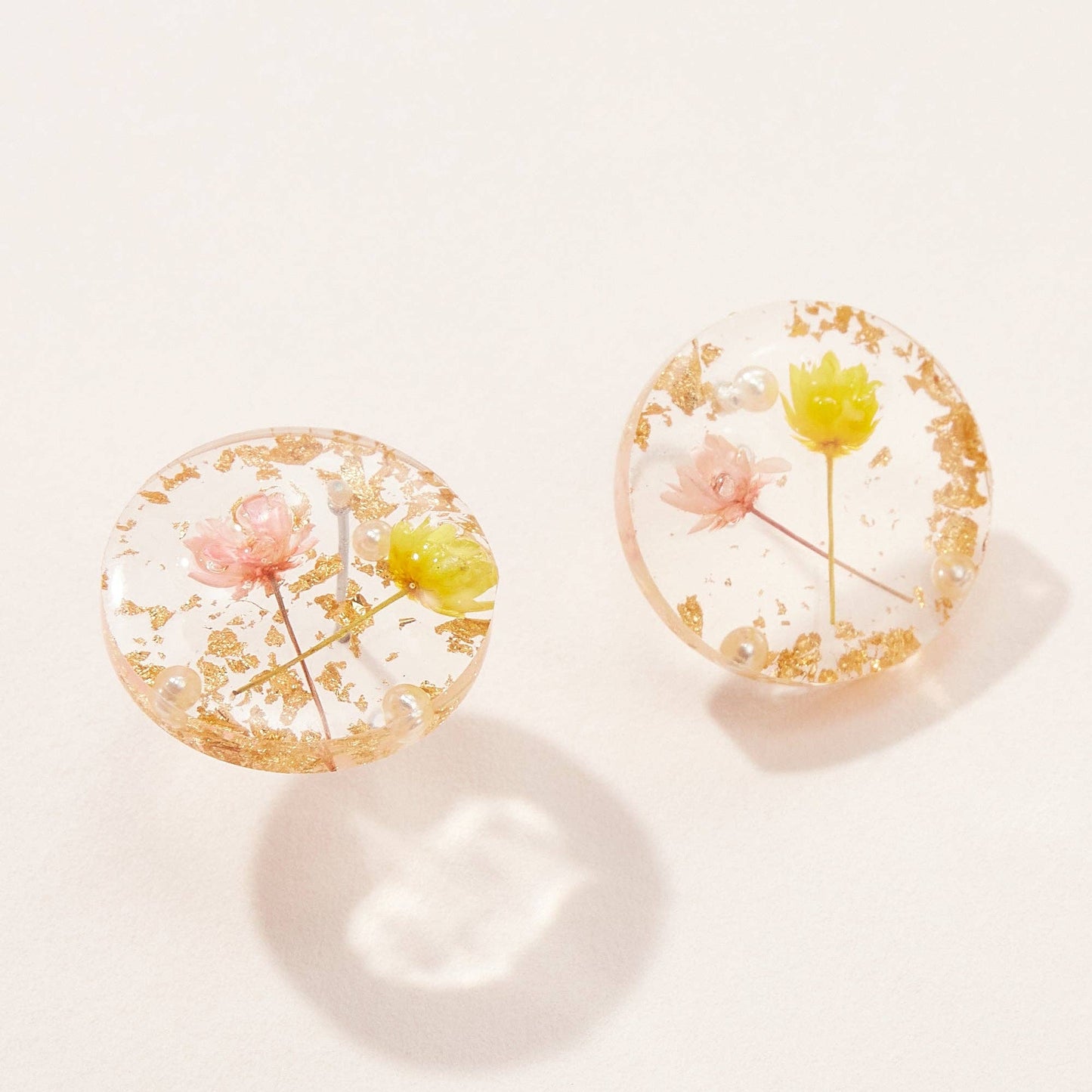 Pressed Flower Post Earrings