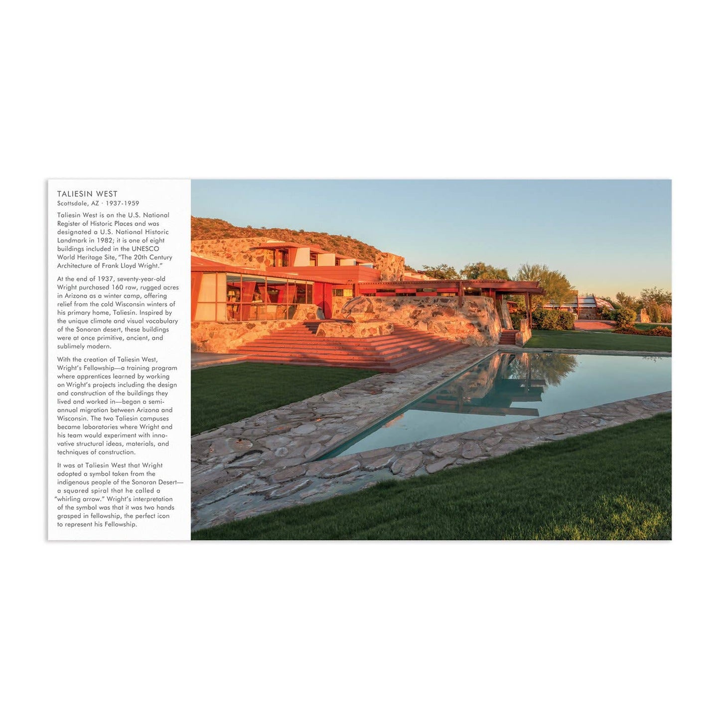 Frank Lloyd Wright Taliesin and Taliesin West 500 Piece Double-Sided Puzzle