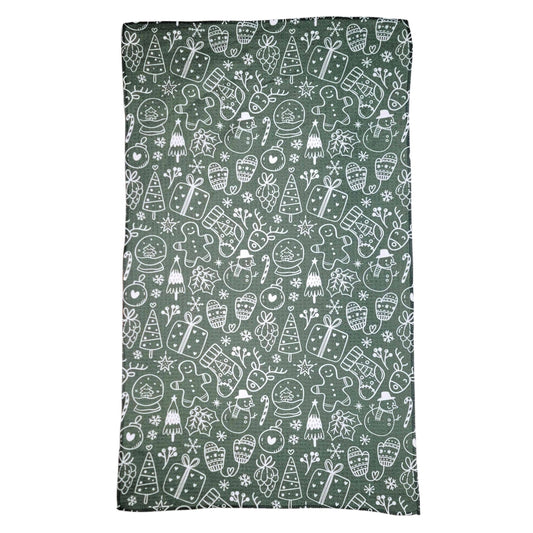 Christmas Collage - Holiday Decorations Waffle Tea Towels