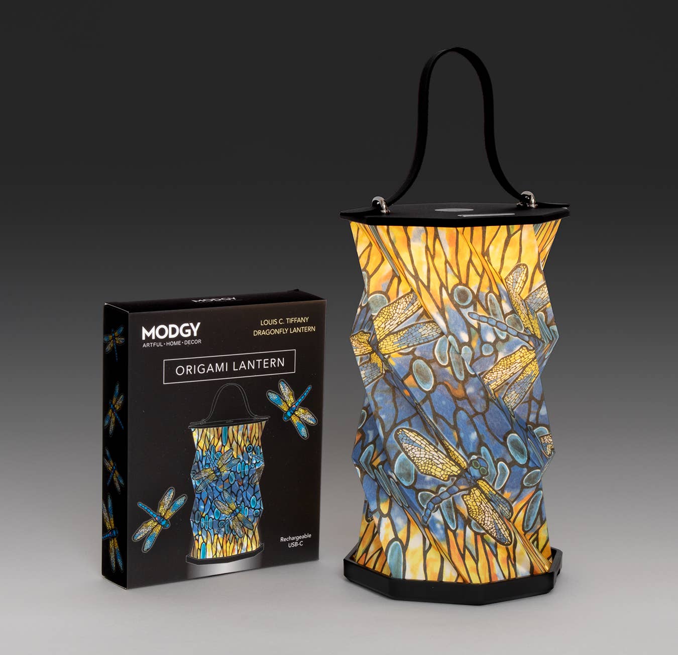 Louis C. Tiffany-Modgy-Dragonfly Origami Lantern