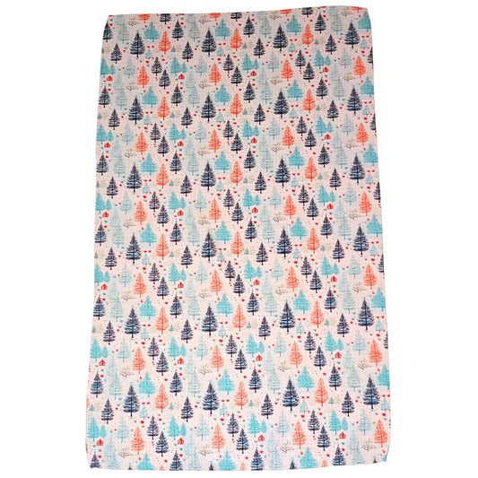 Christmas Tree Patterned Christmas Decor Waffle Tea Towels