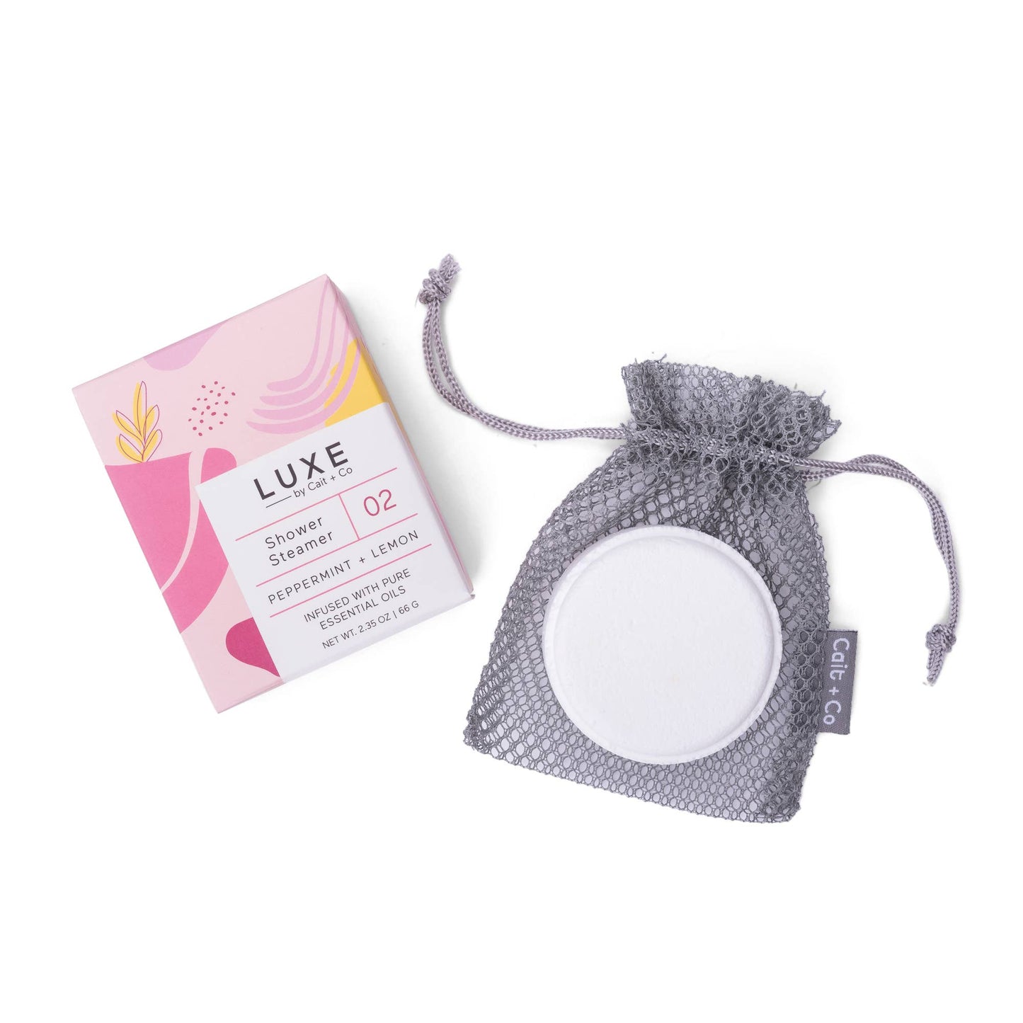 Luxe Peppermint + Lemon Shower Steamer Fizzy Bomb