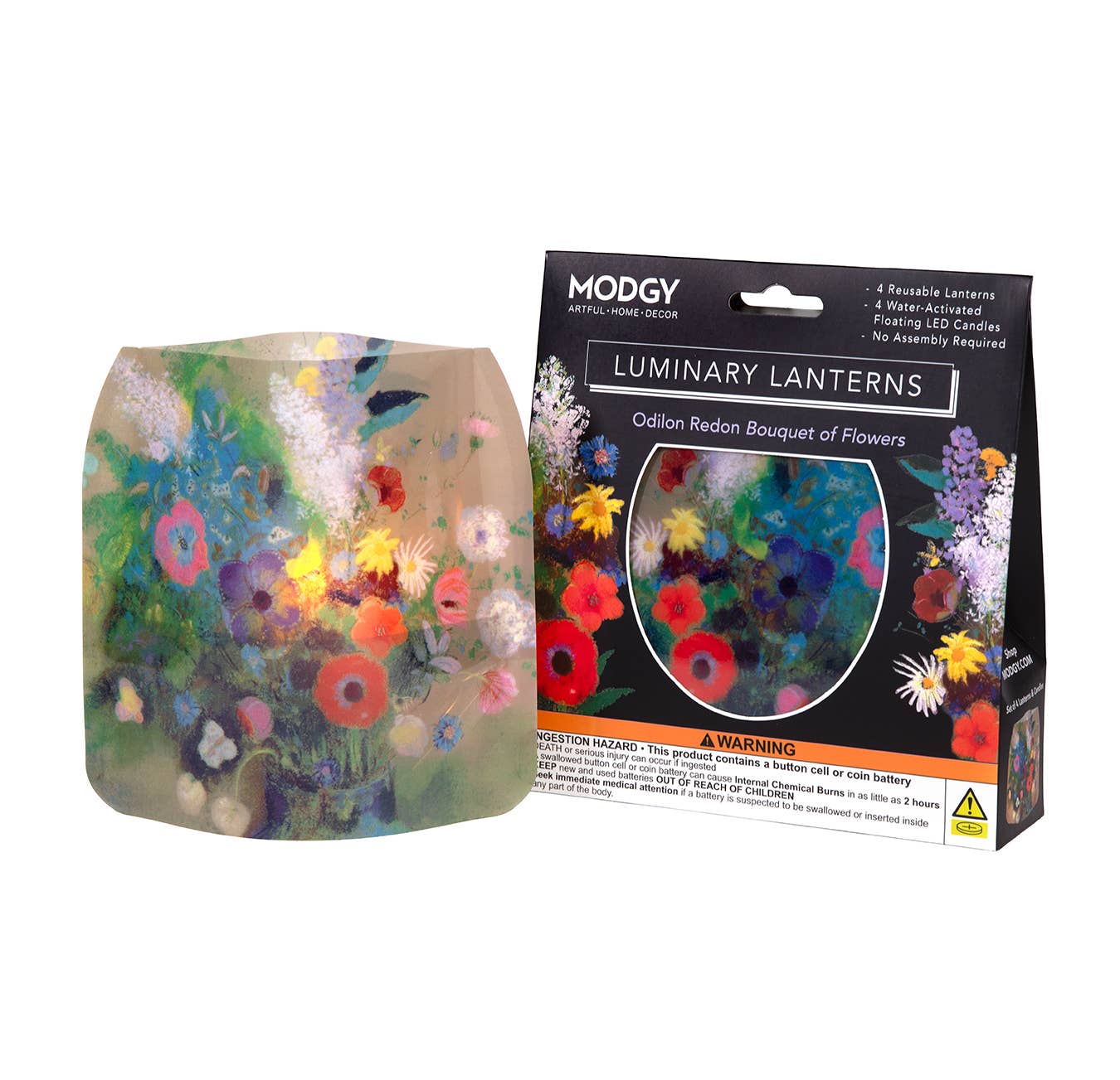 Odilon Redon Bouquet of Flowers Luminary - 4 per pack