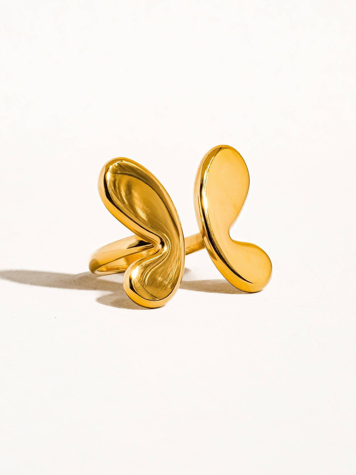 Indie 18K Gold Non-Tarnish Butterfly Ring