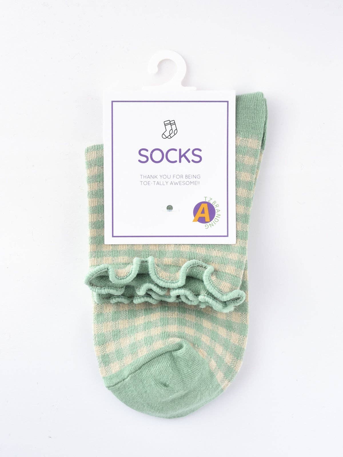 Rufia - Colorful Check Pattern Lace Socks
