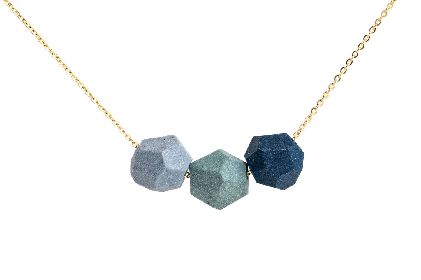 Faceted Cluster Necklace (cool color-way)