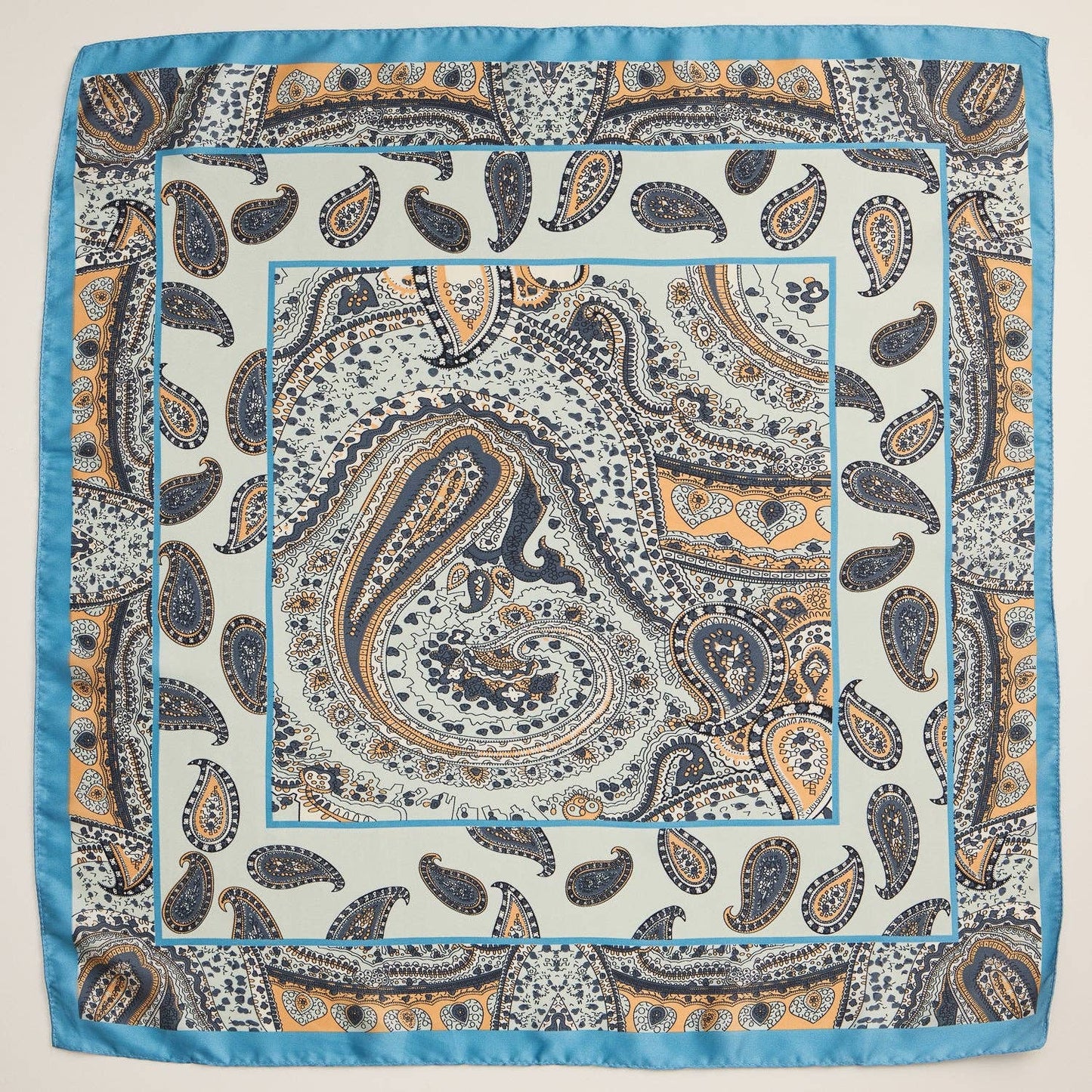 Boho Chic Paisley Lightweight Silk-Feel Square Scarf