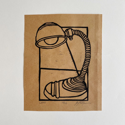 Lamp - Original Linocut Print