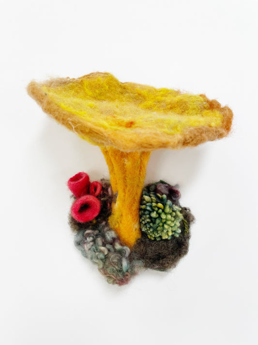 "Jack O' Lantern" Wall Mushroom by Pillbug Designs
