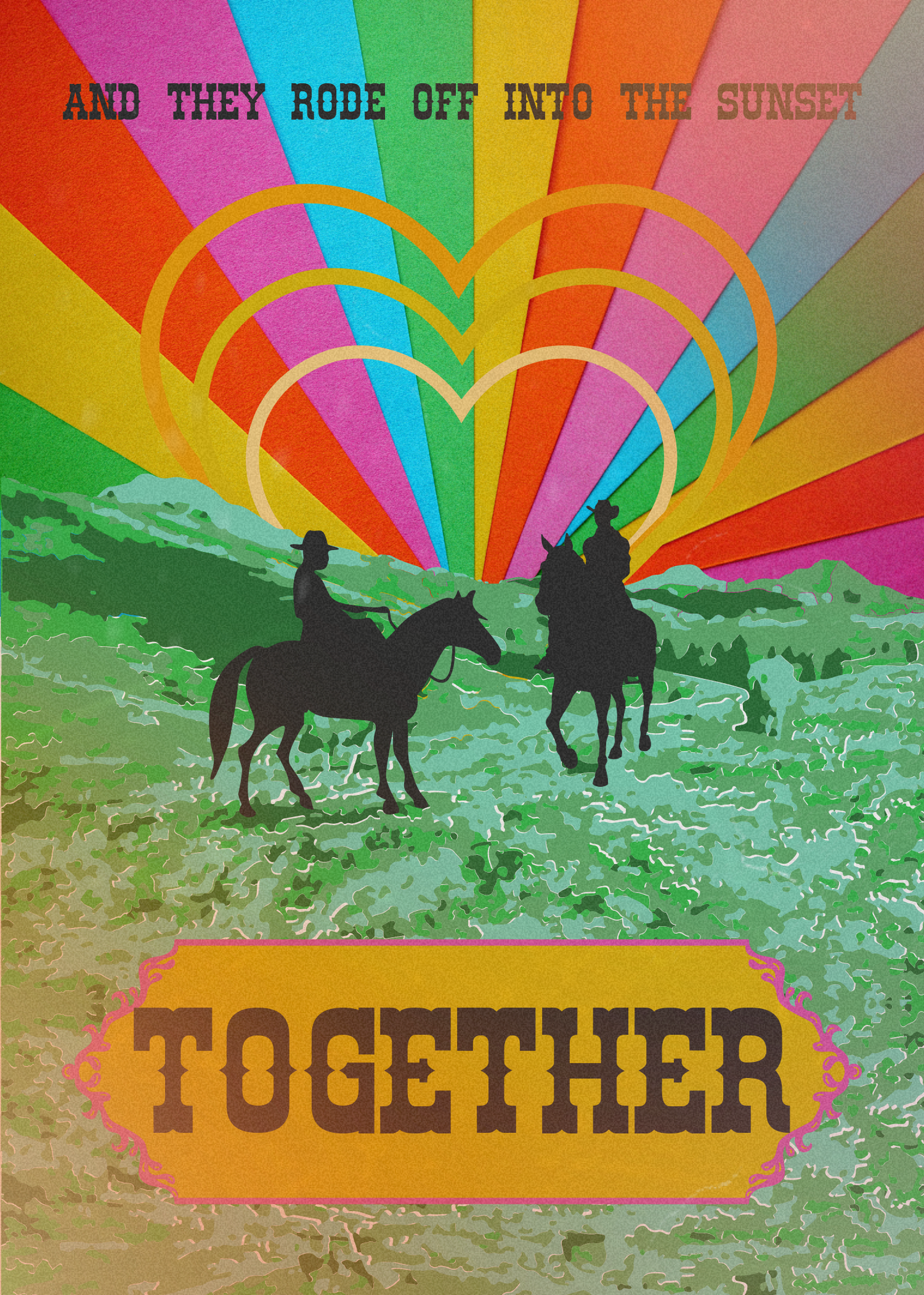 And they rode off Greeting Card