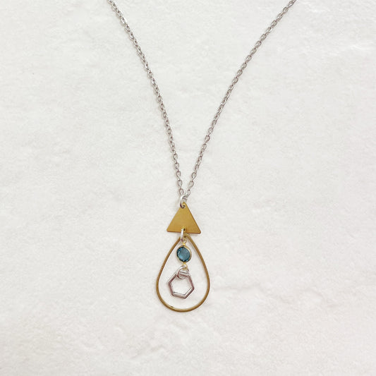 Blue Stone Peace Necklace by Tamara Tsurkan