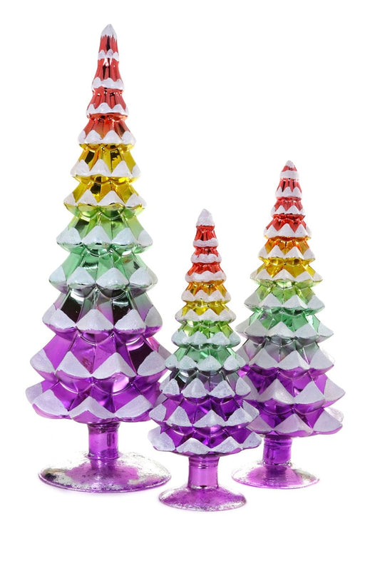 Gradient Rainbow Tree, set of 3