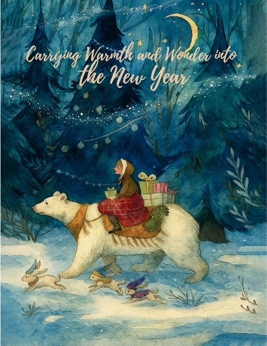 Carrying Warmth and Wonder Greeting Card