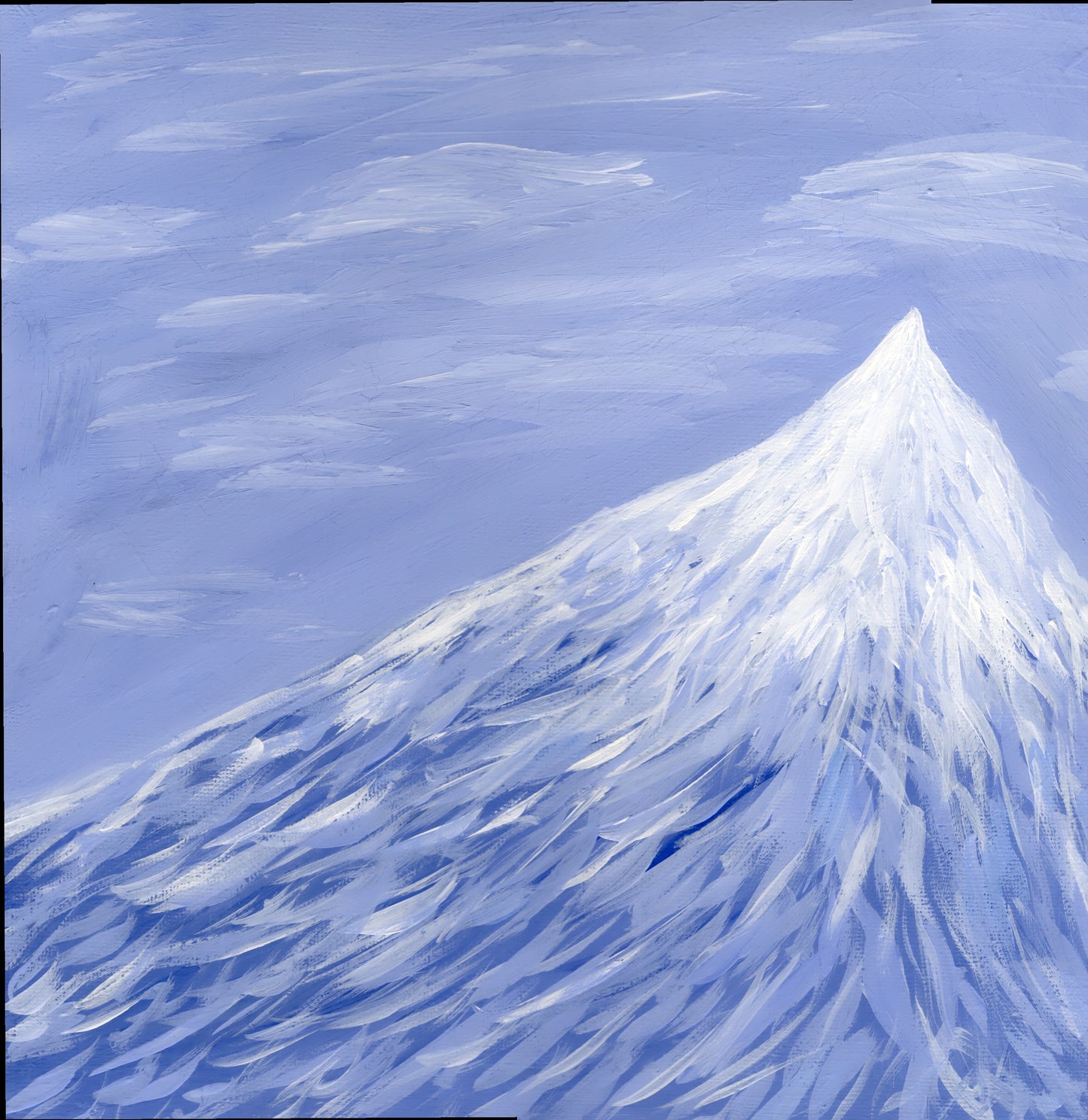 Winter Mountain 10"x10" Acrylic on Canvas by MOX Chase