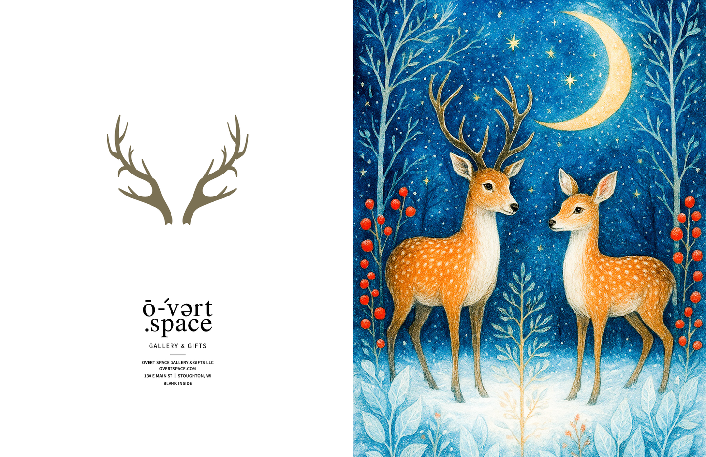 Christmas Deers Greeting Card