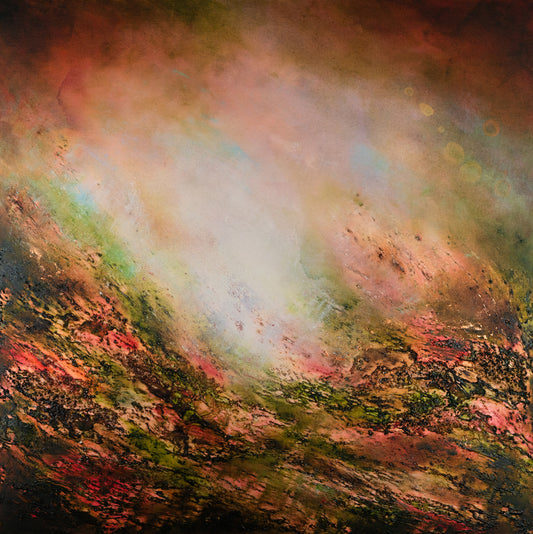 Highest Desert, 36” x 36”, Acrylic & Ink by Jaime Leigh