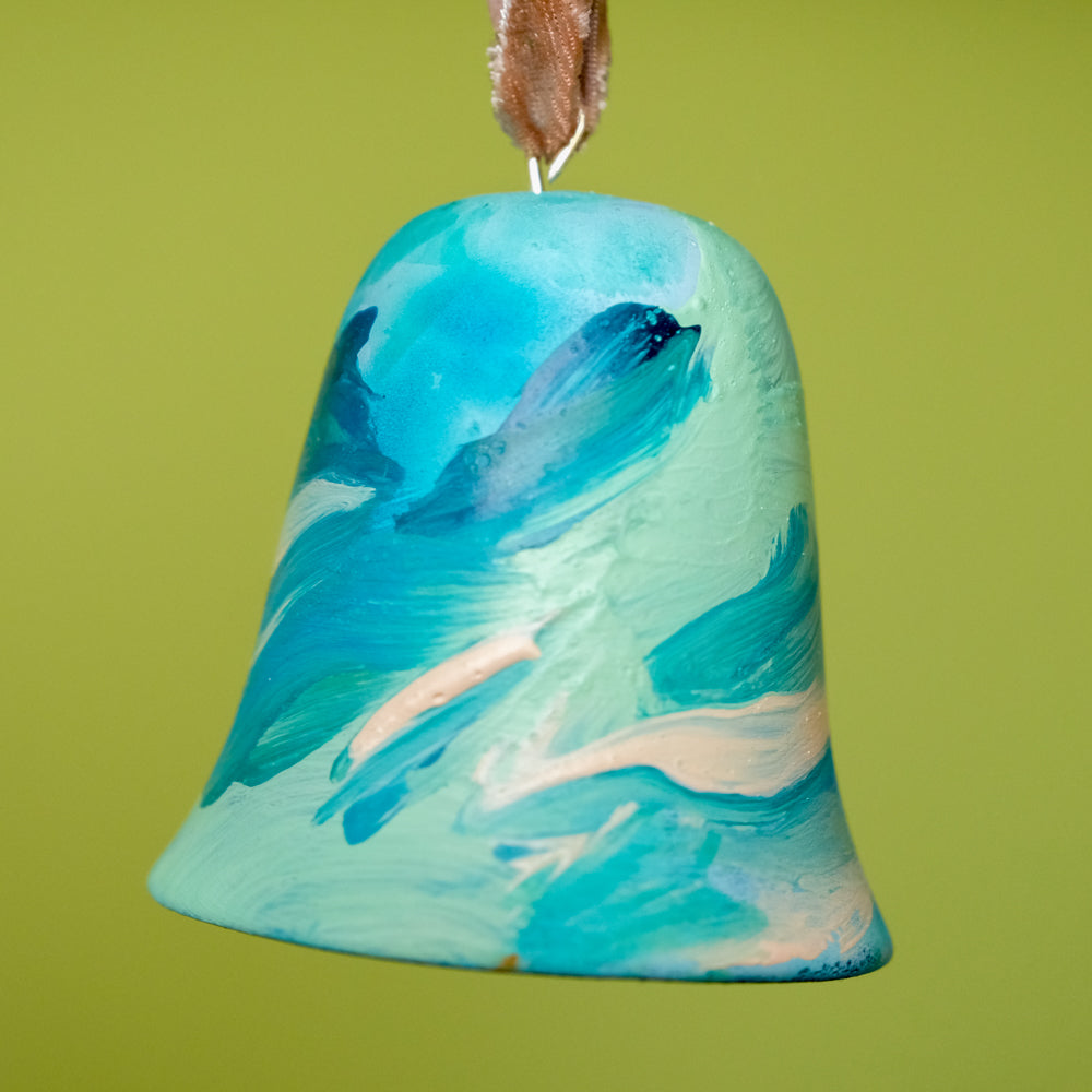 Original Hand-Painted Bell Ornament 7