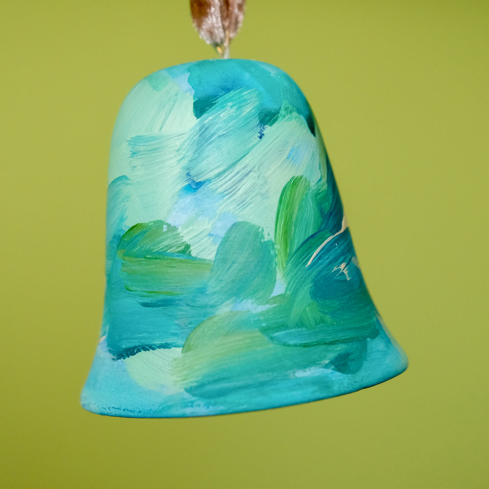 Original Hand-Painted Bell Ornament 7