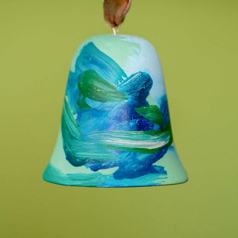 Original Hand-Painted Bell Ornament 8