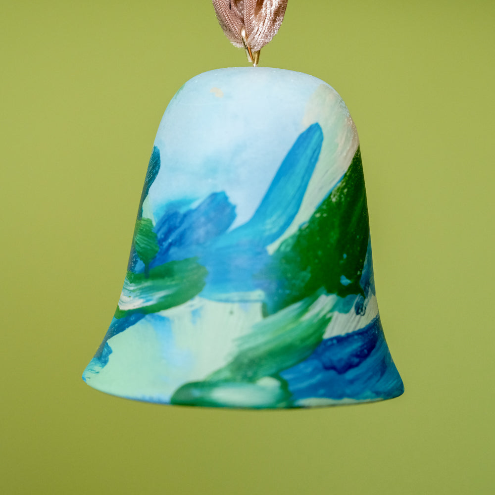 Original Hand-Painted Bell Ornament 8