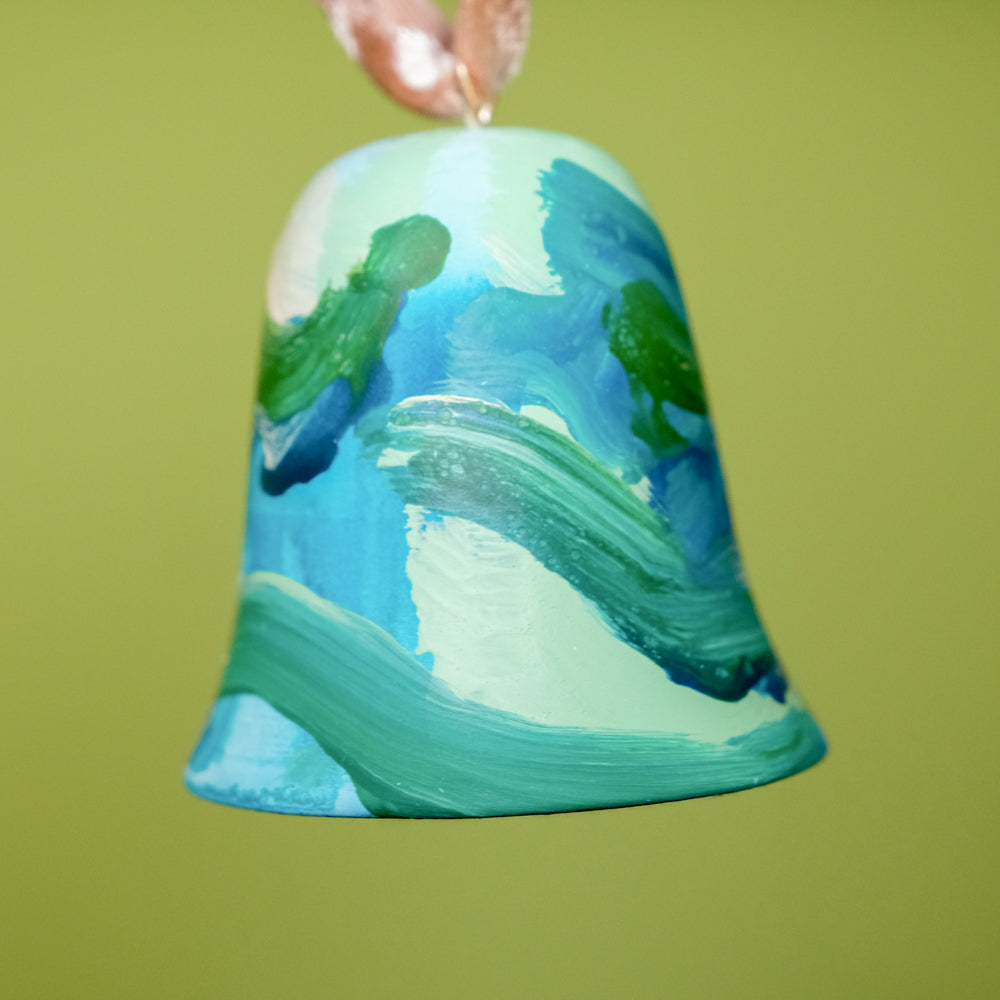 Original Hand-Painted Bell Ornament 8