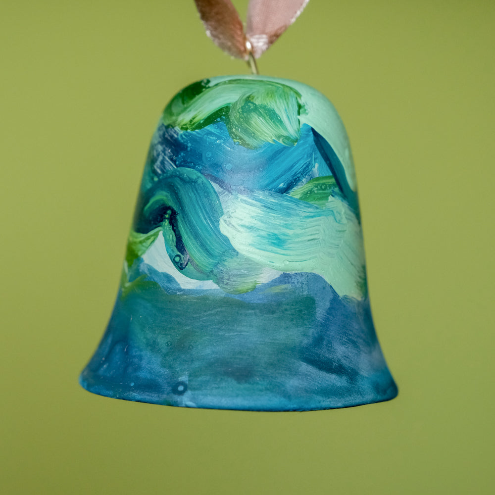 Original Hand-Painted Bell Ornament 10