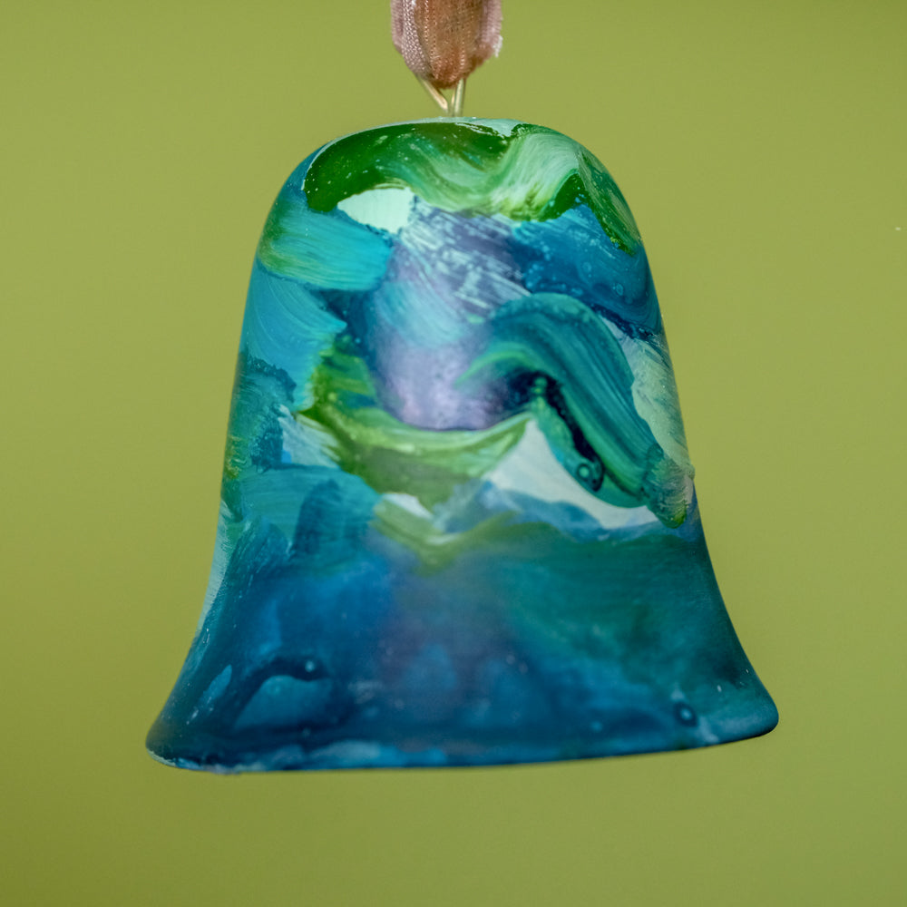 Original Hand-Painted Bell Ornament 10