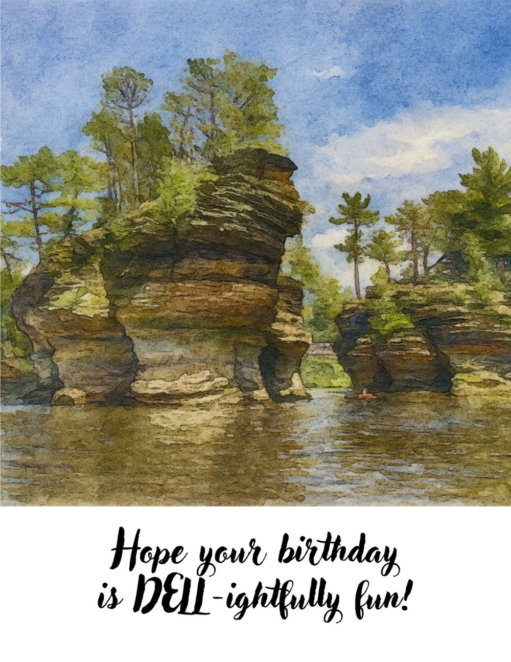 Dell-ightfully Fun Birthday Greeting Card