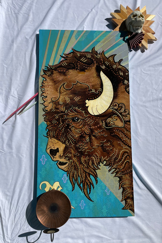 Broken Arrows 42” x 56”, mixed media by Ben Floeter