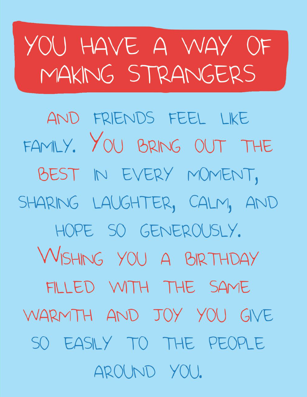 Feel Like Family Birthday Greeting Card