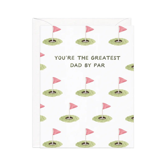 Best Dad By Par - Golf Pun Father's Day Card