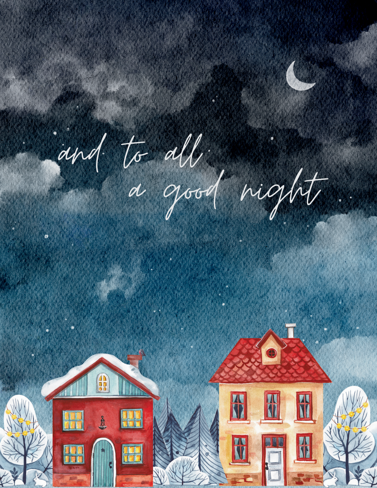 Good Night Greeting Card