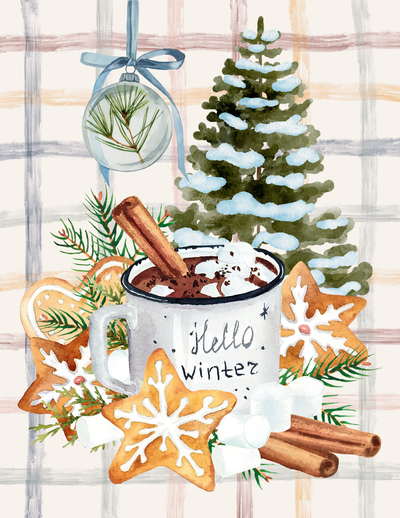 Hello Winter Greeting Card
