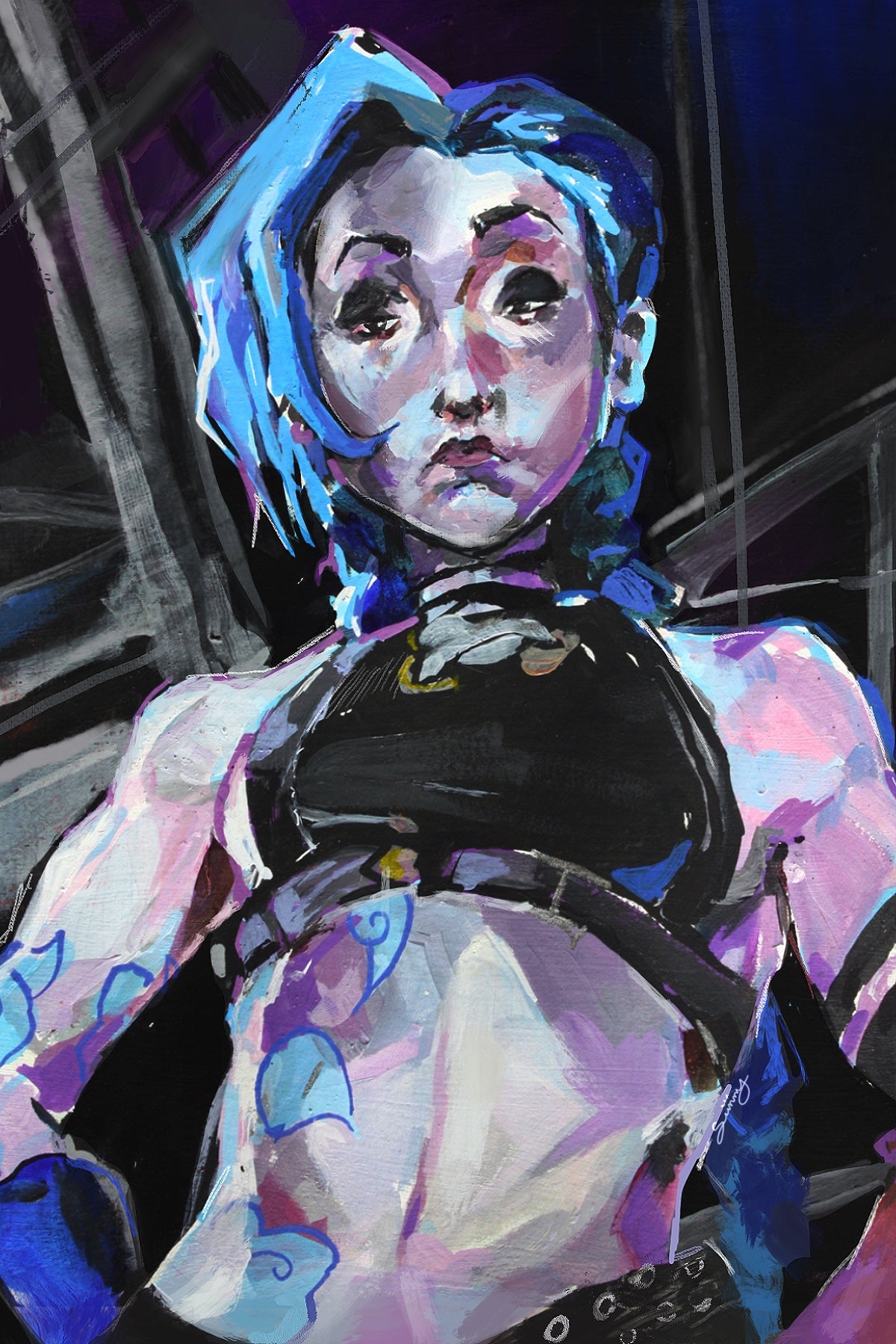 "Jinxed" 12 x18 Art Print