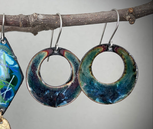 Cool Colored Circles Earring by A.H. Szabo Designs