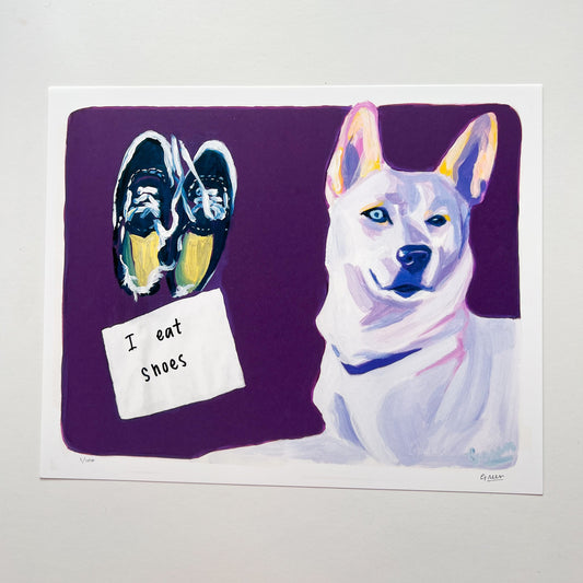 I Eat Shoes 8 x 10 Print