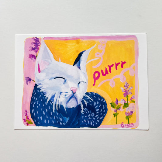 Purrr Cat 8 x 10 Print
