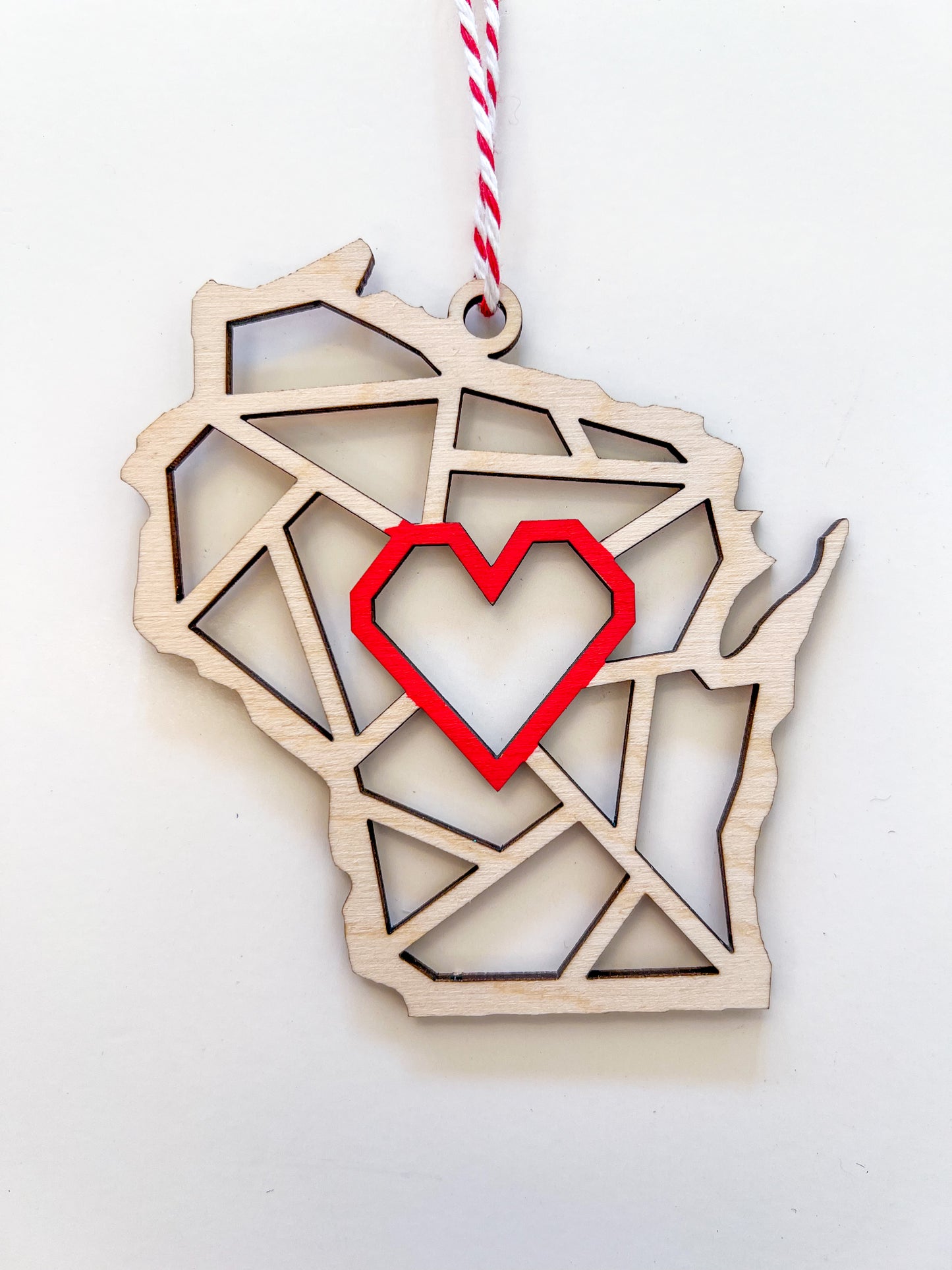 Wisco Love Ornament