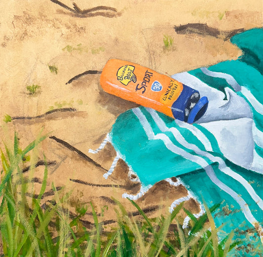 Last One to the Water is a Stinky Fish Canvas Print by Elizabeth Hammond