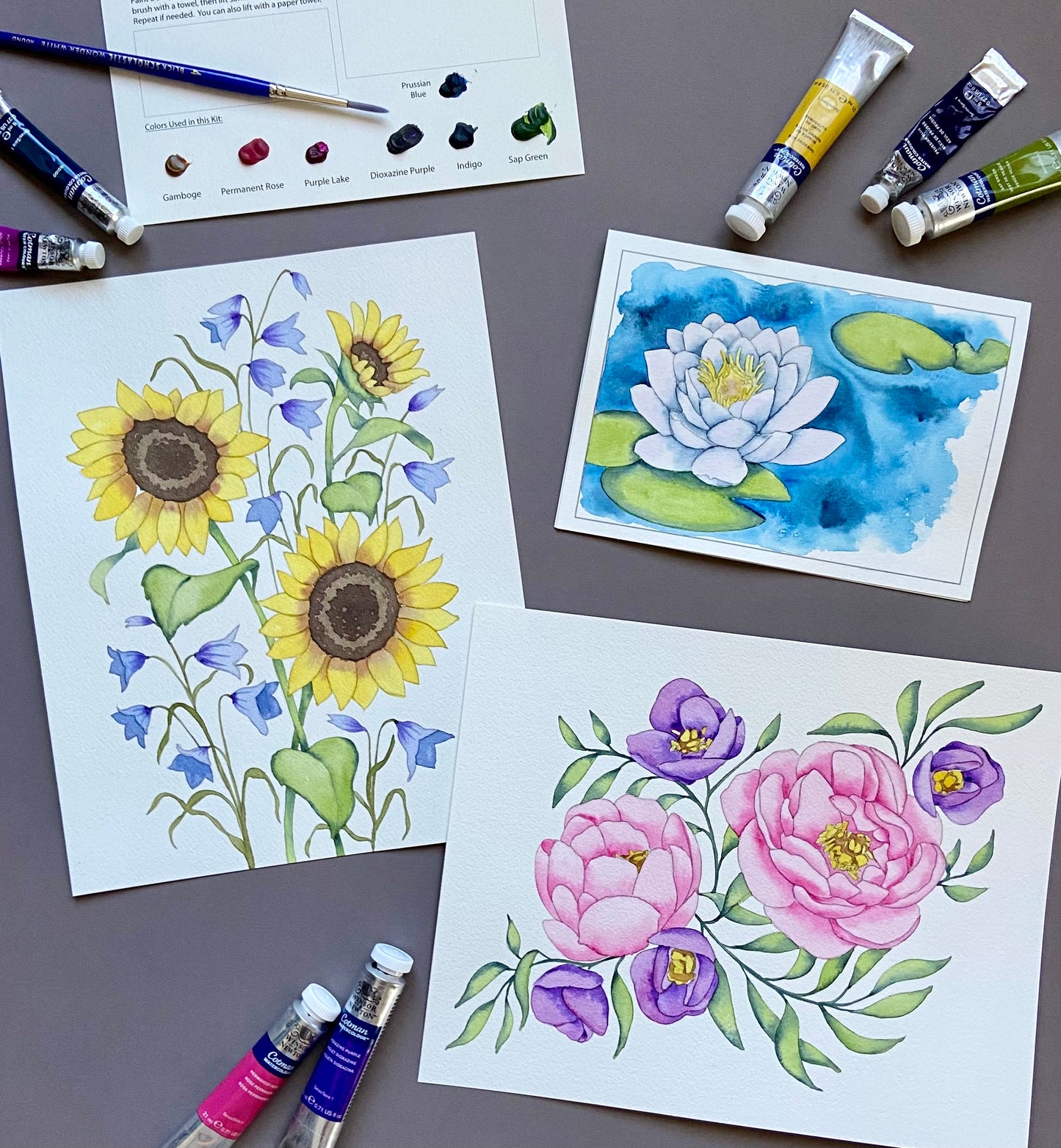 Watercolor Kit: Flowers by Emily Marie