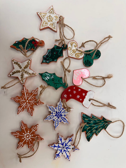 Holiday Clay Ornaments by Elizabeth Hammond
