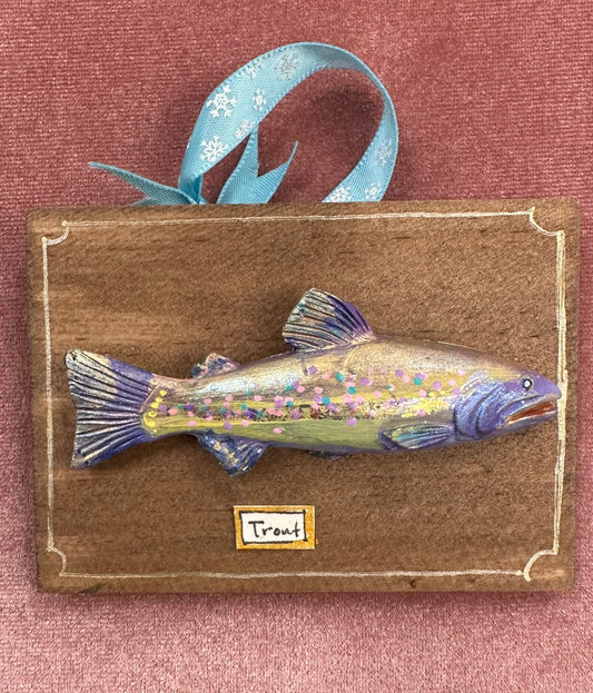 Trout Holiday Ornament by Pillbug Designs