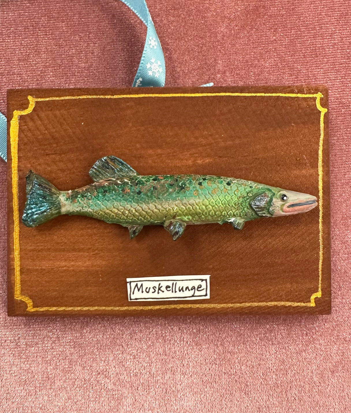 Musky Holiday Ornament by Pillbug Designs