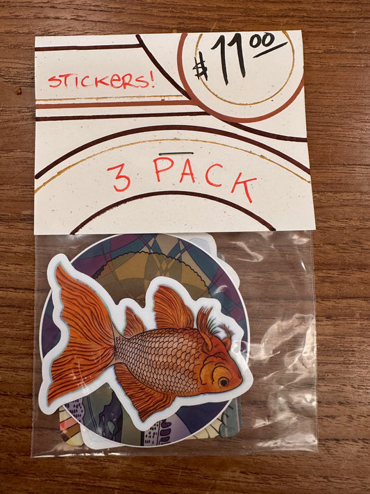 3 Sticker Pack by Ben Floeter