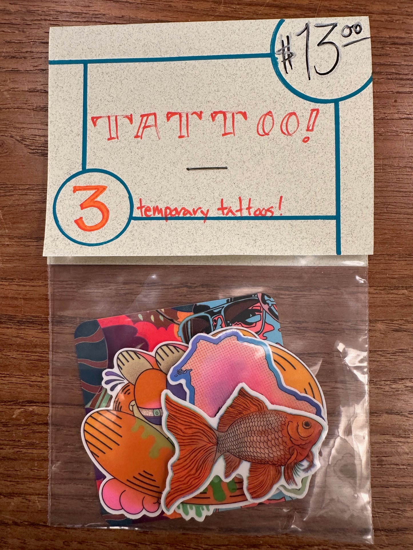 3  Temp Tattoo Pack by Ben Floeter