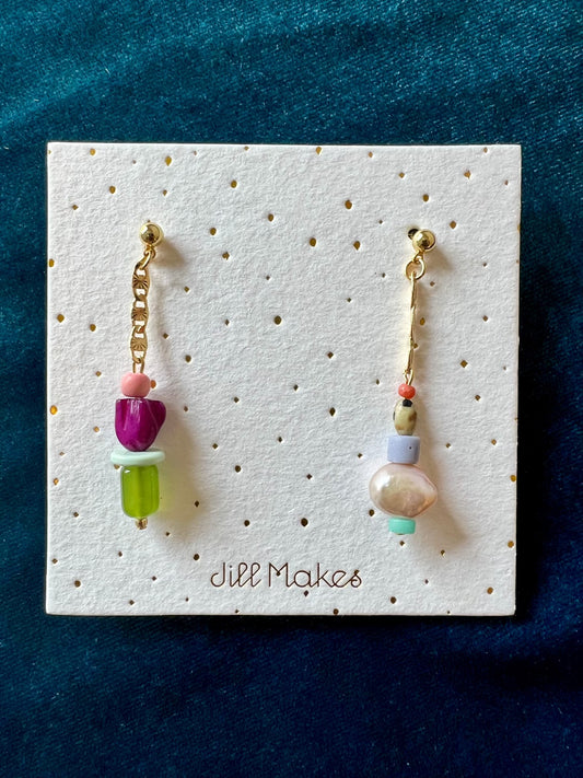 Dangle Mismatch Earrings Style 8 & 9