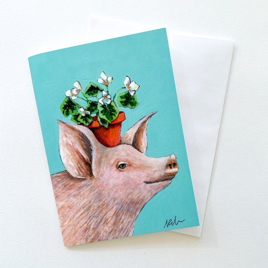 Potted Pig Card