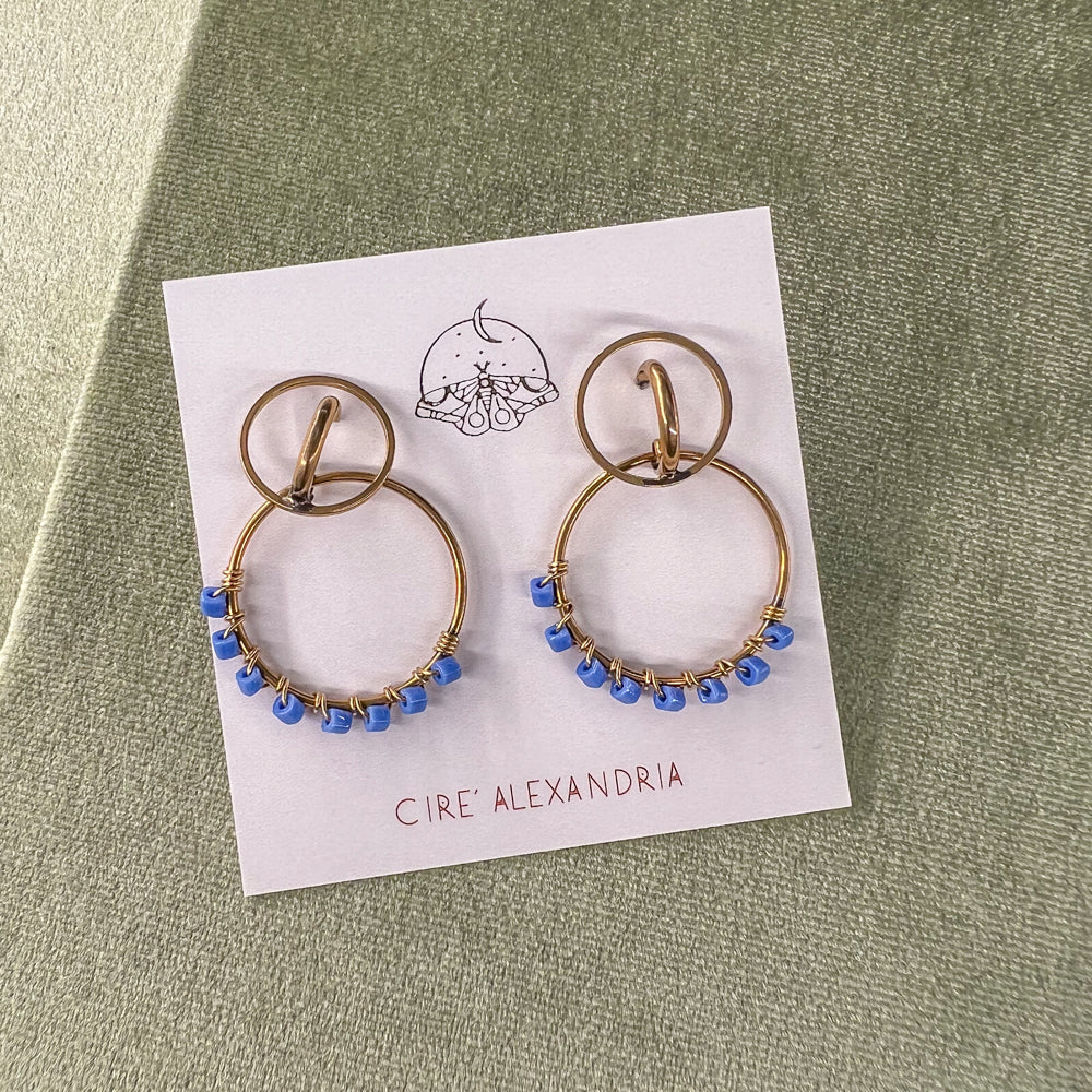 Beaded Circle Earrings by Cire Alexandria
