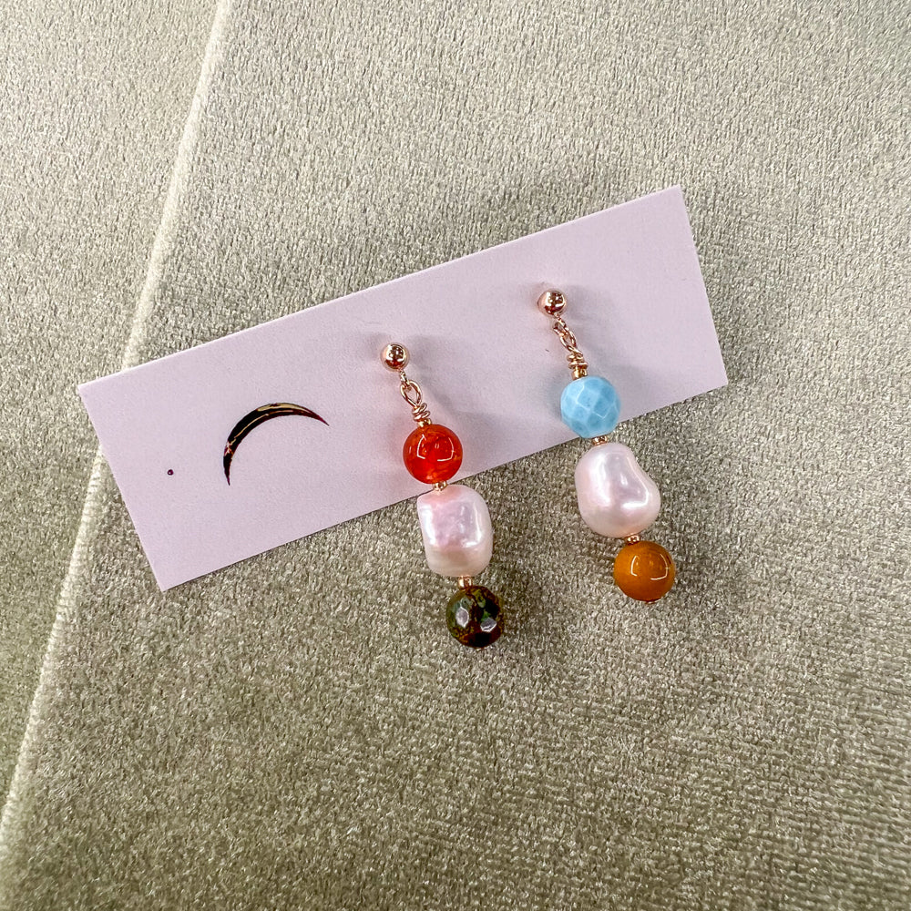 Beaded Pearl Drop Earrings by Cire Alexandria